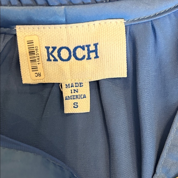 Blue Ruffled Women's Dress - Picture 2 of 3